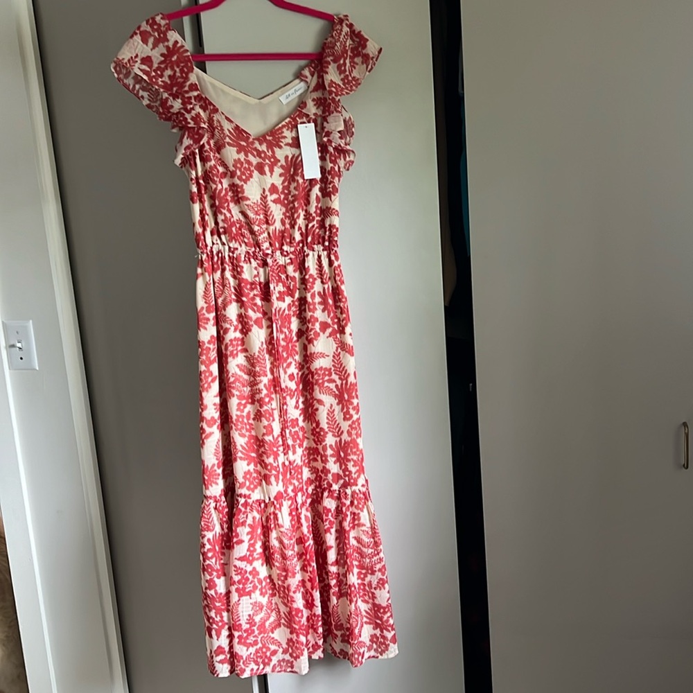 Red and beige floral size medium